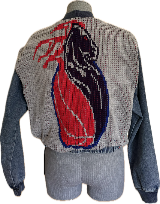 Sports Denim Knit Jacket