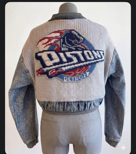 Sports Denim Knit Jacket
