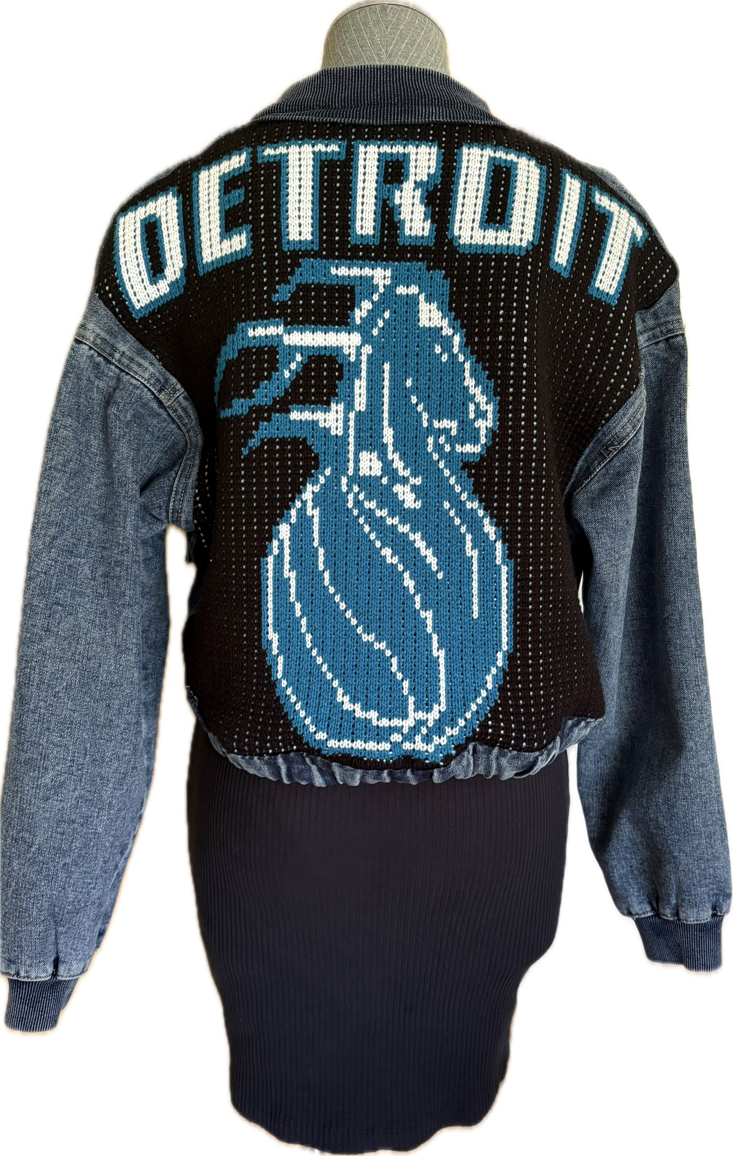 Sports Denim Knit Jacket