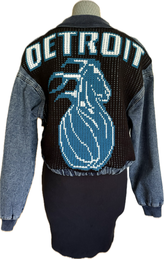 Sports Denim Knit Jacket