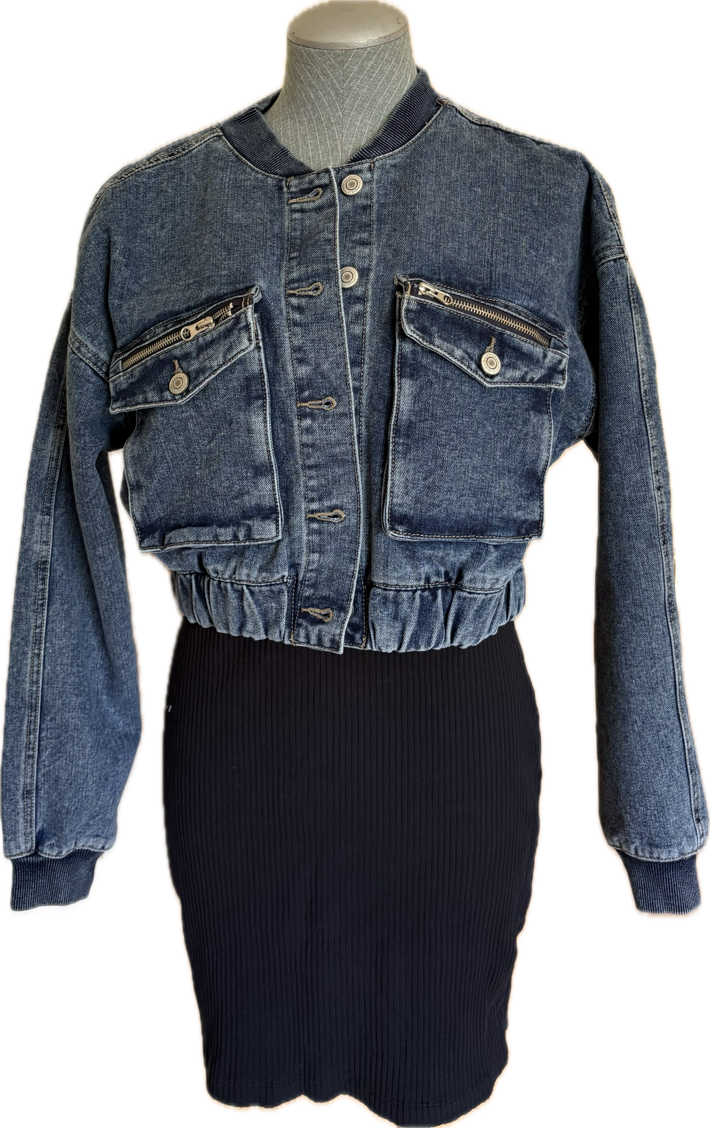 Sports Denim Knit Jacket