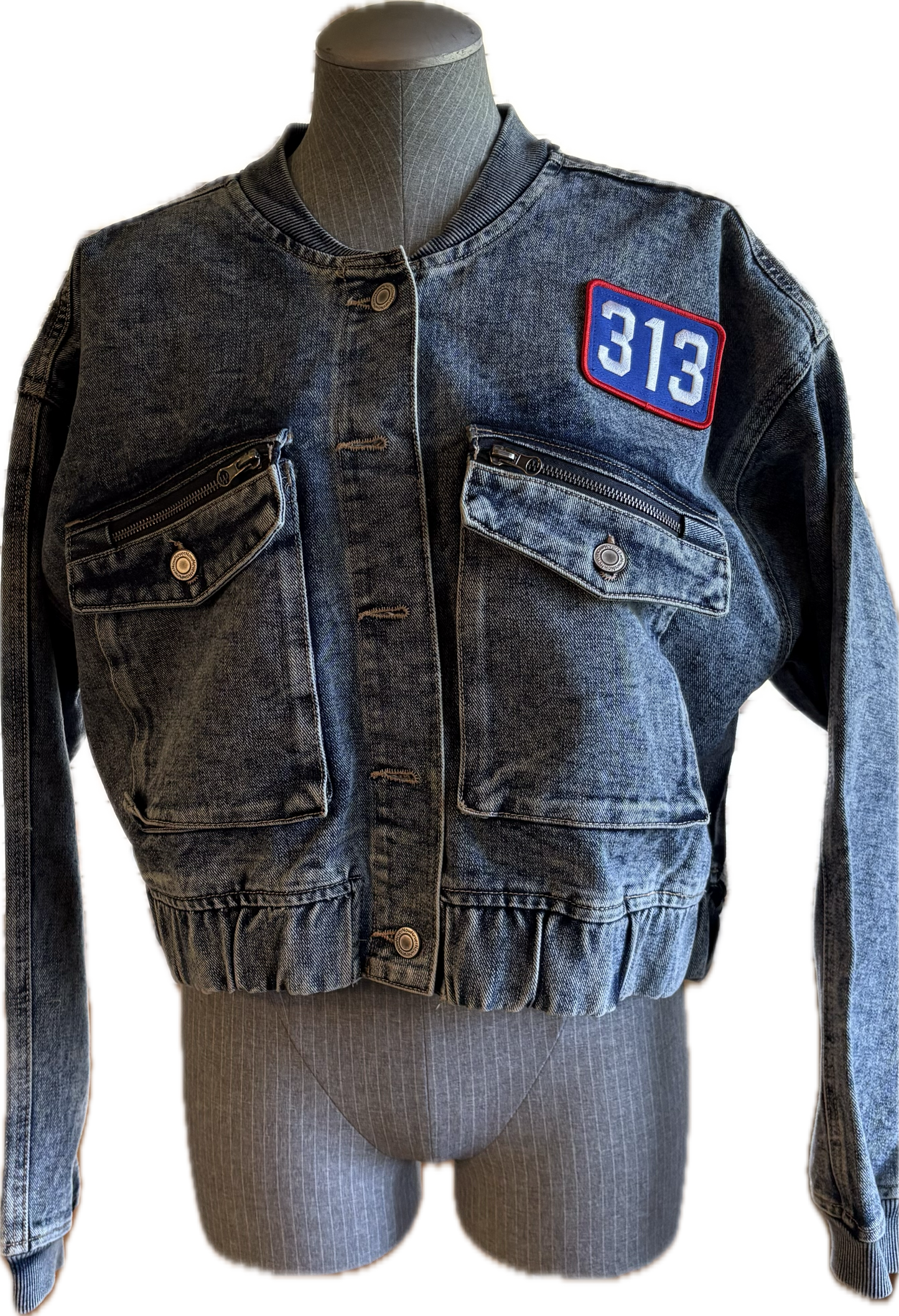 Sports Denim Knit Jacket
