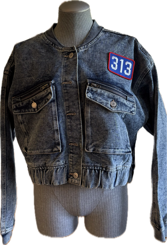 Sports Denim Knit Jacket