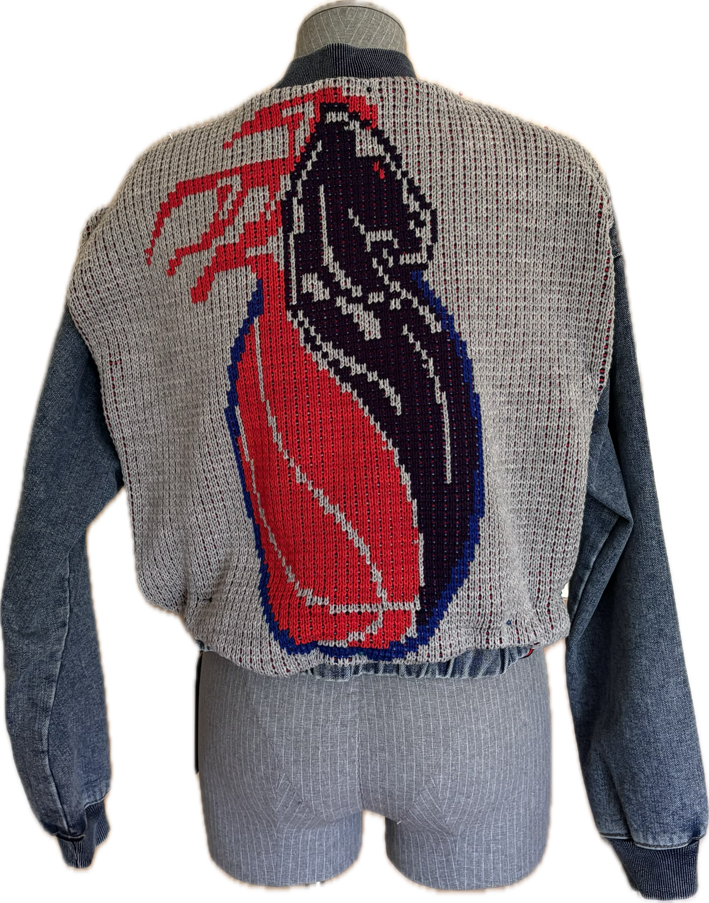Sports Denim Knit Jacket