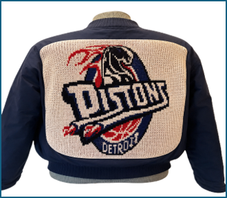 Detroit Vintage Basketball Denim Knit Jacket – Pre-Order