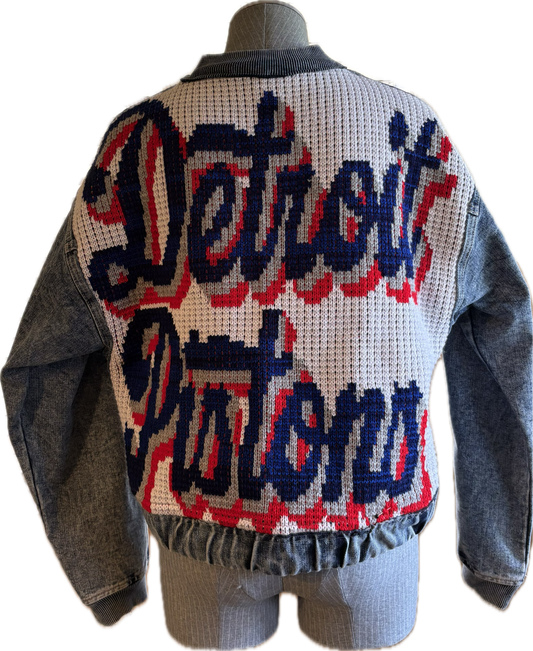 Sports Denim Knit Jacket