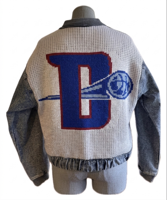 Sports Denim Knit Jacket