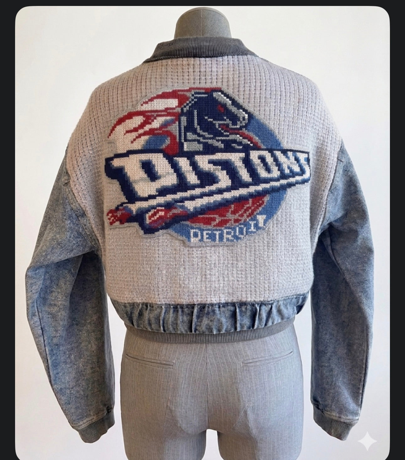 Sports Denim Knit Jacket