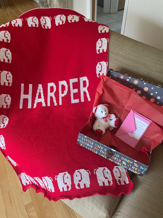 Personalized Baby Blanket Gift Set